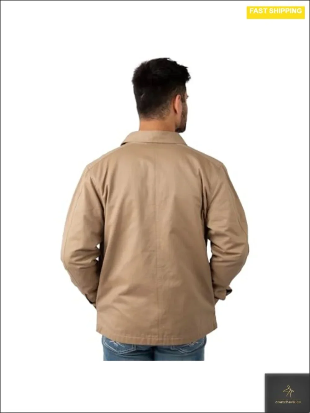 Men's Cotton Shirt Jacket Snap Front Water Resistant Flannel Lined Long Sleeve